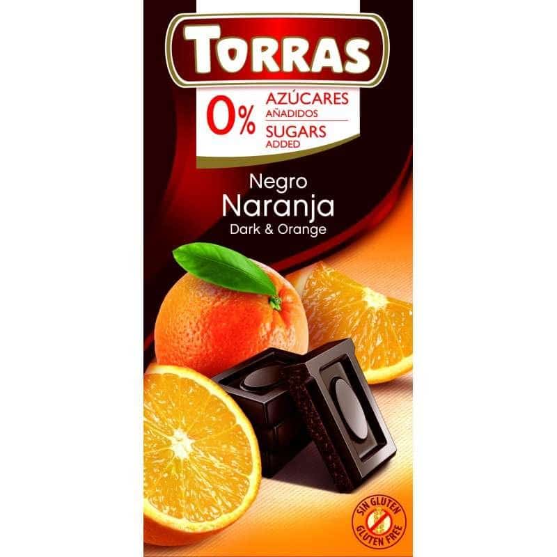 Torras étcsokoládé narancsos cukor- és gluténmentes 75g 1 Torras étcsokoládé narancsos cukor- és gluténmentes 75g