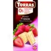 Torras fehércsokoládé epres cukor- és gluténmentes 75g