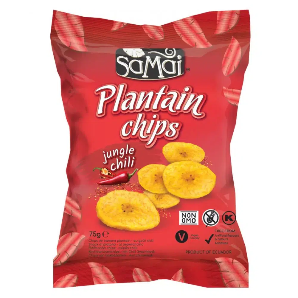 Samai Plantain chips csípős chilli - 75g 1 Samai Plantain chips csípős chilli - 75g
