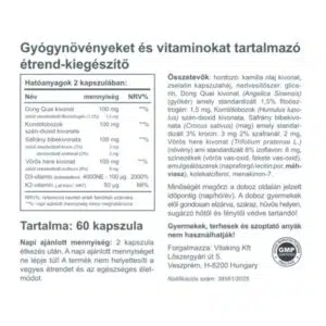 Vitaking Gyógynövény Komplex 50+ nőknek kapszula - 60db 3 Vitaking Gyógynövény Komplex 50+ nőknek kapszula - 60db - Image 2