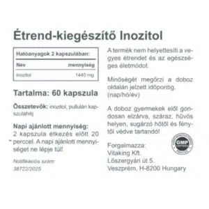 Vitaking Inozitol kapszula - 60db 3 Vitaking Inozitol kapszula - 60db - Image 2