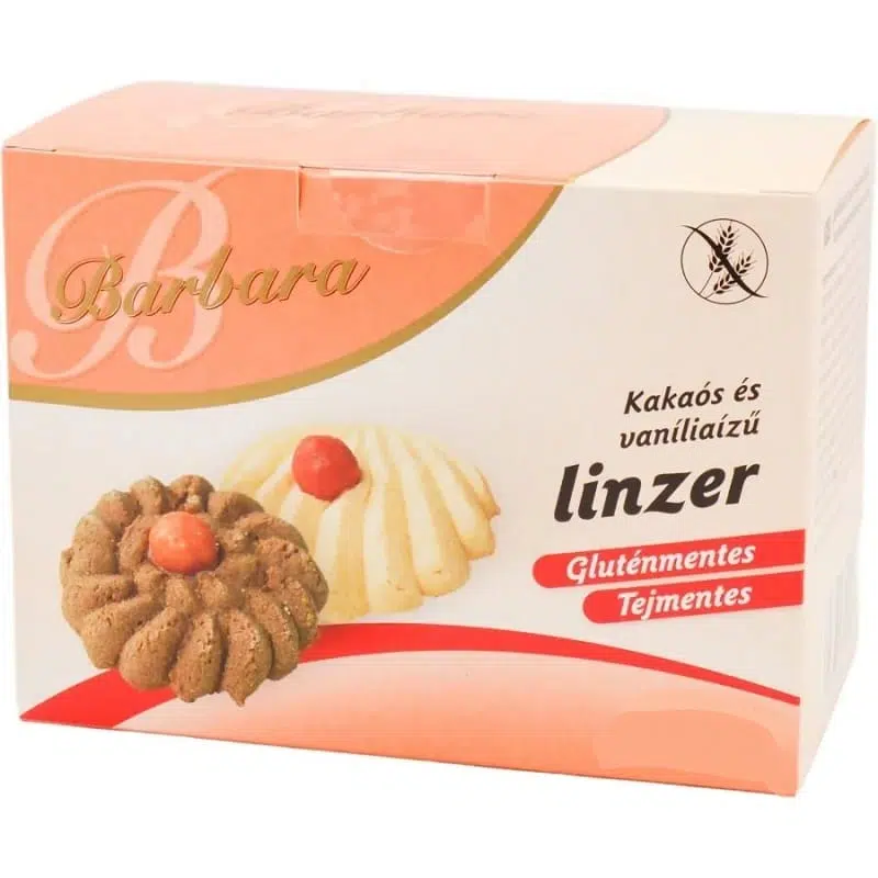 Barbara gluténmentes kakaós-vaníliás KAJSZIS Linzer 150 g 1 Barbara gluténmentes kakaós-vaníliás KAJSZIS Linzer 150 g