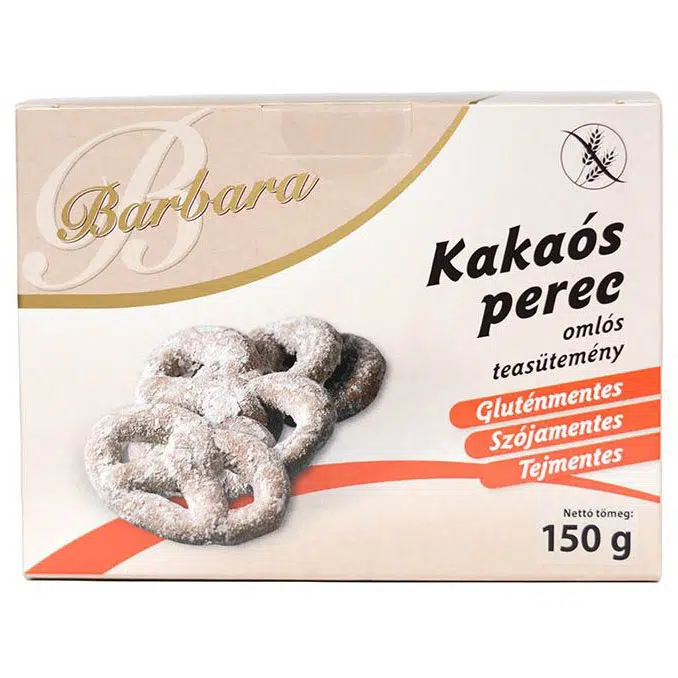 Barbara gluténmentes kakaós perec 150 g 1 Barbara gluténmentes kakaós perec 150 g