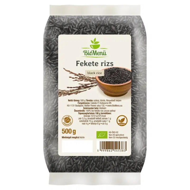 Biomenü Bio Fekete RIZS 500g 1 Biomenü Bio Fekete RIZS 500g