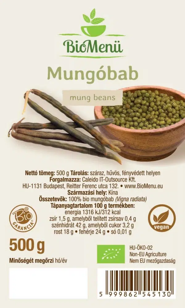 Biomenü bio MUNGÓBAB 500g 2 Biomenü bio MUNGÓBAB 500g - Image 2