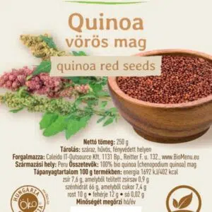 Biomenü bio Quinoa vörös mag 250 g 3 Biomenü bio Quinoa vörös mag 250 g - Image 2