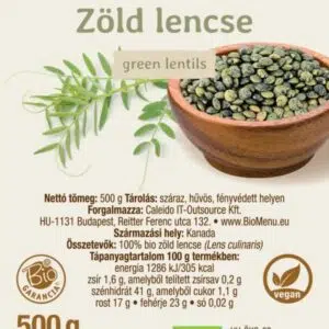 Biomenü bio ZÖLD lencse 500g - Image 2