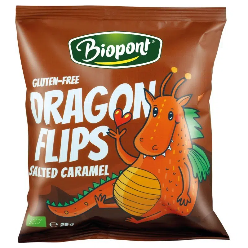 Biopont Dragon flips, Kukorica snack, sós-karamellás 25g 1 Biopont Dragon flips