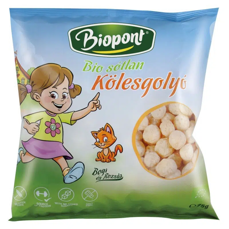 Biopont Extrudált kölesgolyó, sótlan "Bogi" 75g 1 Biopont Extrudált kölesgolyó