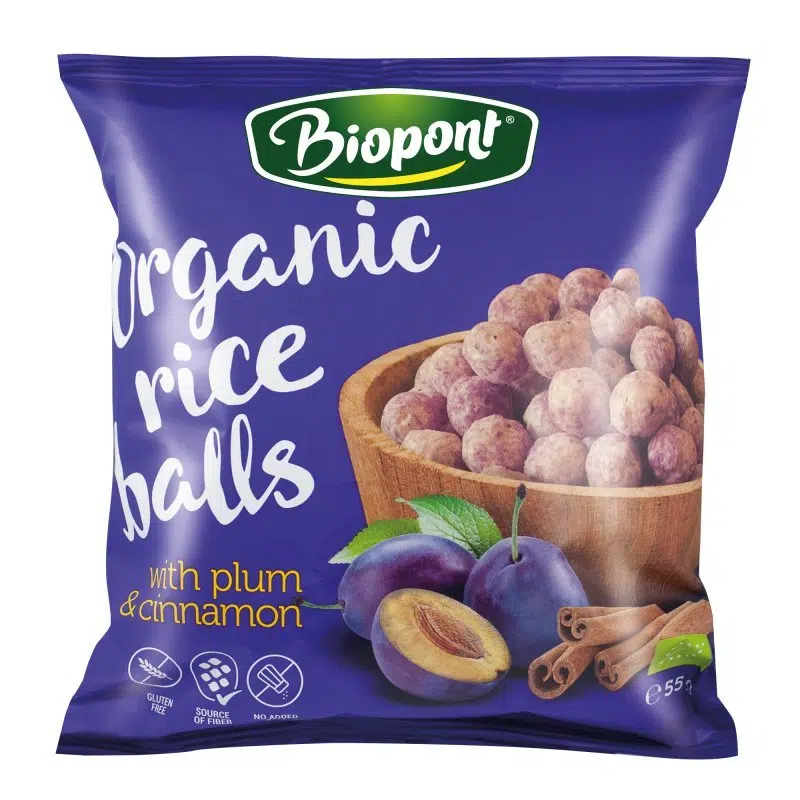 Biopont Extrudált Rizsgolyó szilvával és fahéjjal (gluténmentes) 55g 1 Biopont Extrudált Rizsgolyó szilvával és fahéjjal (gluténmentes) 55g