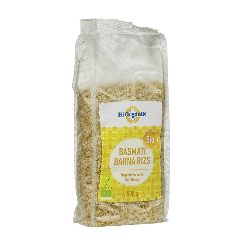 Biorganik bio basmati barnarizs 500 g 1 Biorganik bio basmati barnarizs 500 g