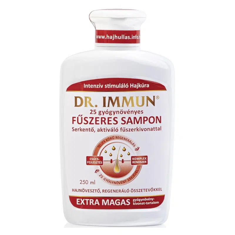 Dr.Immun fűszeres hajnövesztő és regeneráló sampon 250ml 1 Dr.Immun fűszeres hajnövesztő és regeneráló sampon 250ml
