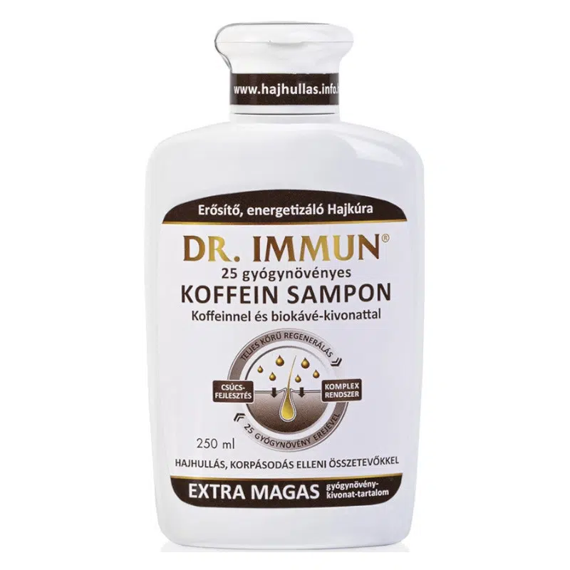 Dr.Immun koffeines sampon hajhullás és korpásodás ellen 250ml 1 Dr.Immun koffeines sampon hajhullás és korpásodás ellen 250ml