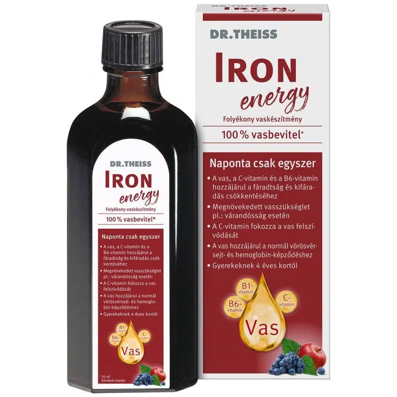 Dr. Theiss IRON energy folyékony vaskészítmény - 250ml 1 Dr.theiss IRON energy folyékony vaskészítmény 250ml