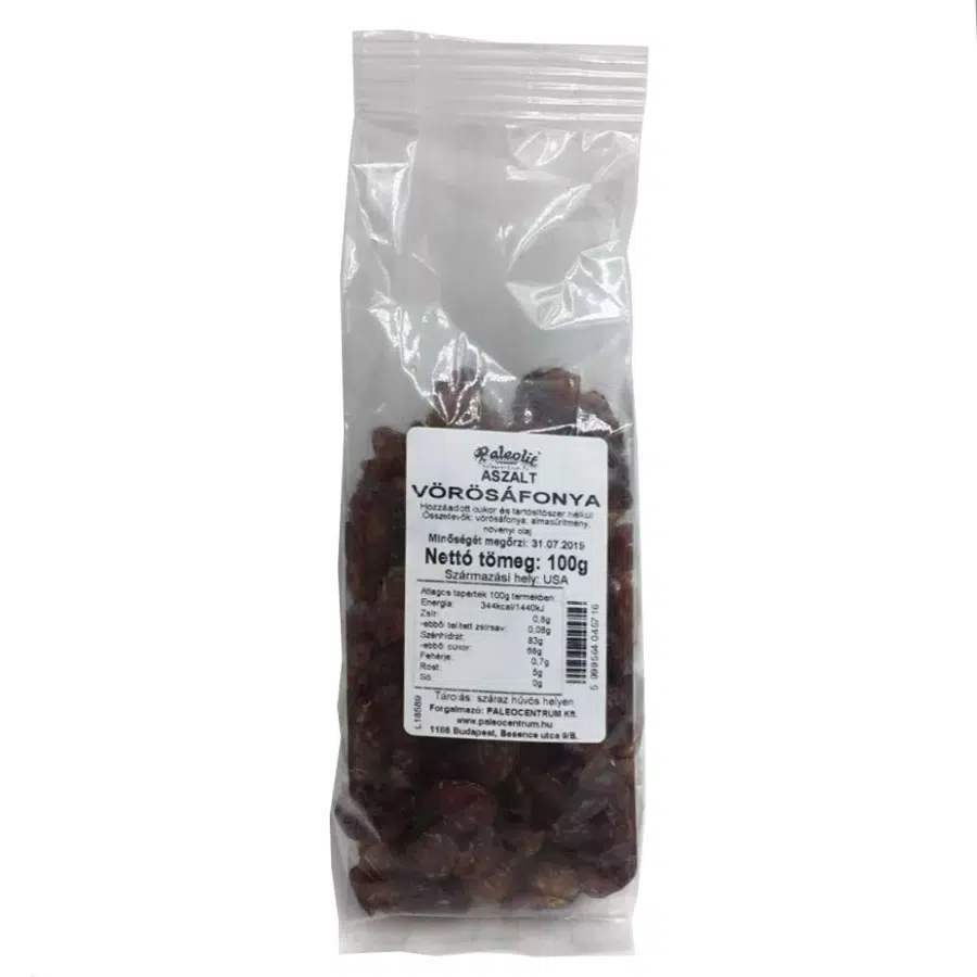 Paleolit Aszalt vörösáfonya - 100g 1 Paleolit Aszalt vörösáfonya - 100g