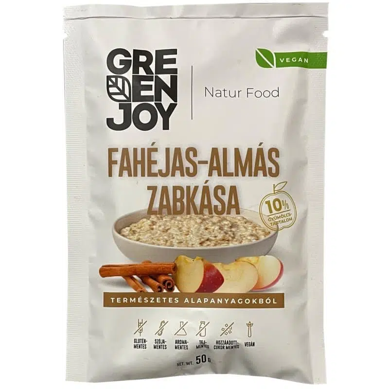 GREENJOY Zabkása Fahéjas-Almás 50g 1 GREENJOY Zabkása Fahéjas-Almás 50g