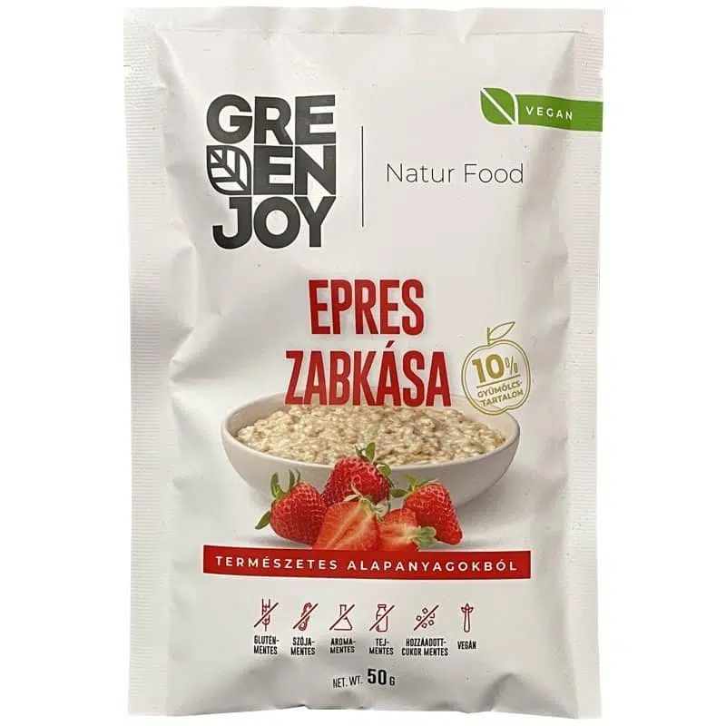 GREENJOY Zabkása Epres 50g 1 GREENJOY Zabkása Epres 50g