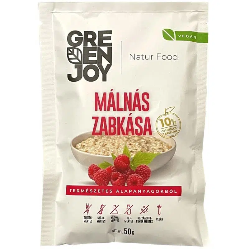 GREENJOY Zabkása Málnás 50g 1 GREENJOY Zabkása Málnás 50g