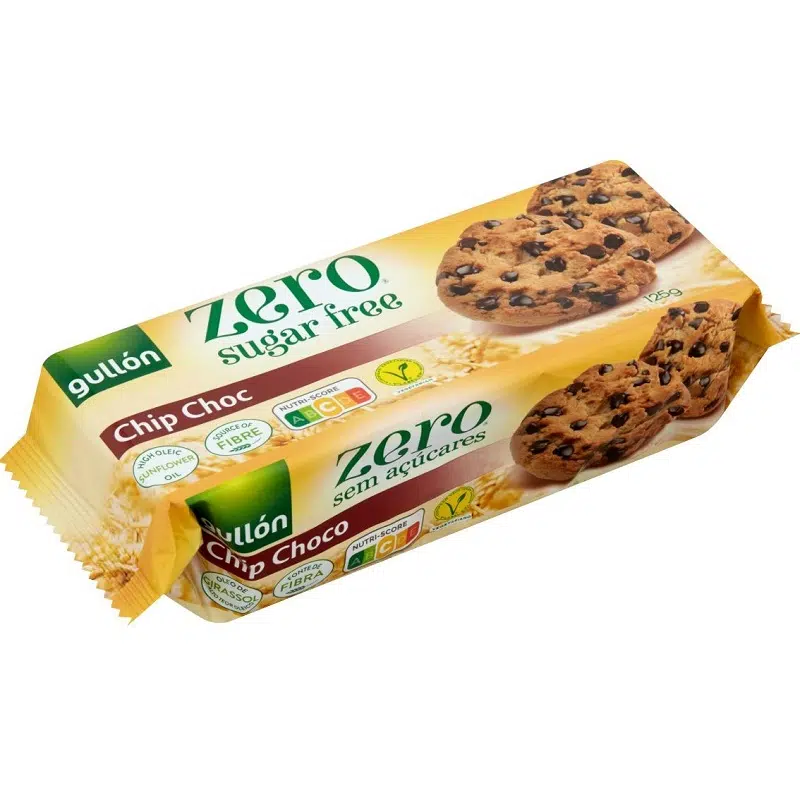 Gullon Chip Choco keksz csokidarbokkal édesítőszerrel 125g 1 Gullon Chip Choco keksz csokidarbokkal édesítőszerrel 125g
