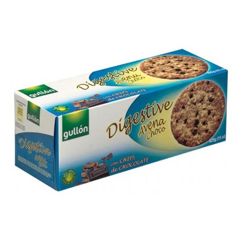 Gullon digestiv zabpelyhes korpás keksz étcsokoládéval 425g 1 Gullon digestiv zabpelyhes korpás keksz étcsokoládéval 425g