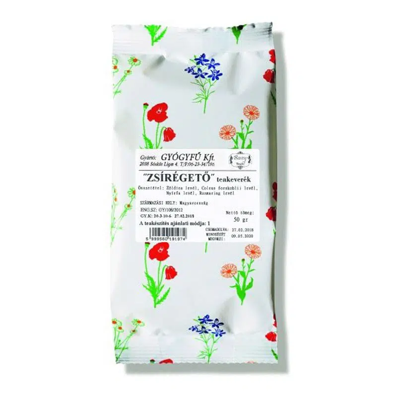 Gyógyfű zsírégető teakeverék 50 g 1 Gyógyfű zsírégető teakeverék 50 g