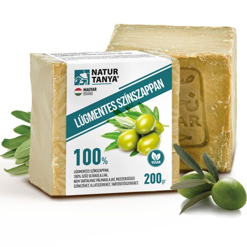 Natur Tanya-Najel 100%-os aleppói szűz olíva színszappan 200g 1 Natur Tanya-Najel 100%-os aleppói szűz olíva színszappan 200g