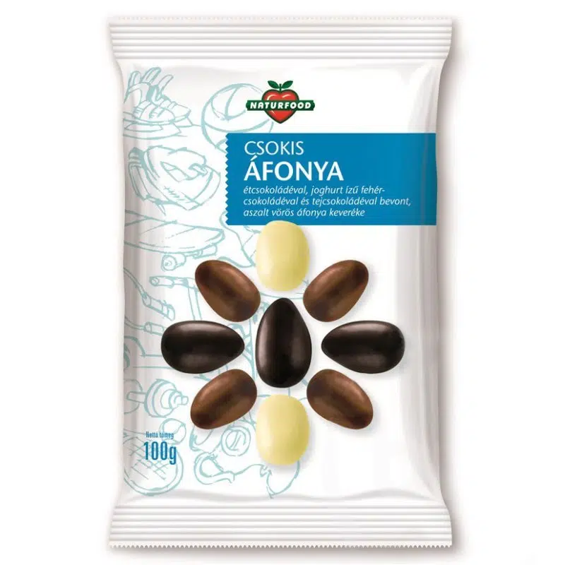 Naturfood csokis áfonya 100 g 1 Naturfood csokis áfonya 100 g