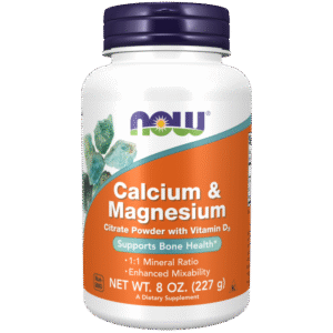 Now Calcium & Magnesium por D-vitaminnal - 227 g