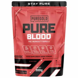 Pure Gold Pure Blood Pre-Workout Tutti Frutti ízű italpor - 300g