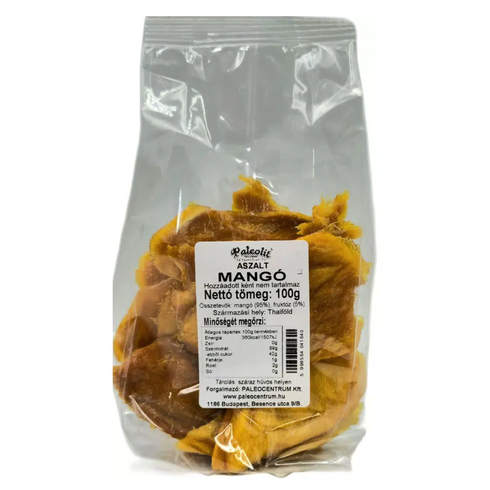 Paleolit Aszalt mangó szelet - 100g 1 Paleolit Aszalt mangó szelet - 100g