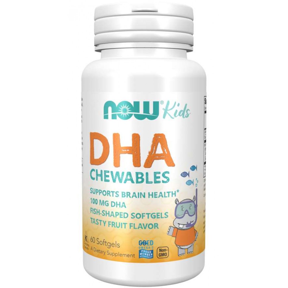 Now kids DHA chewable rágótabletta - 60 db 1 Now kids DHA chewable rágótabletta - 60 db