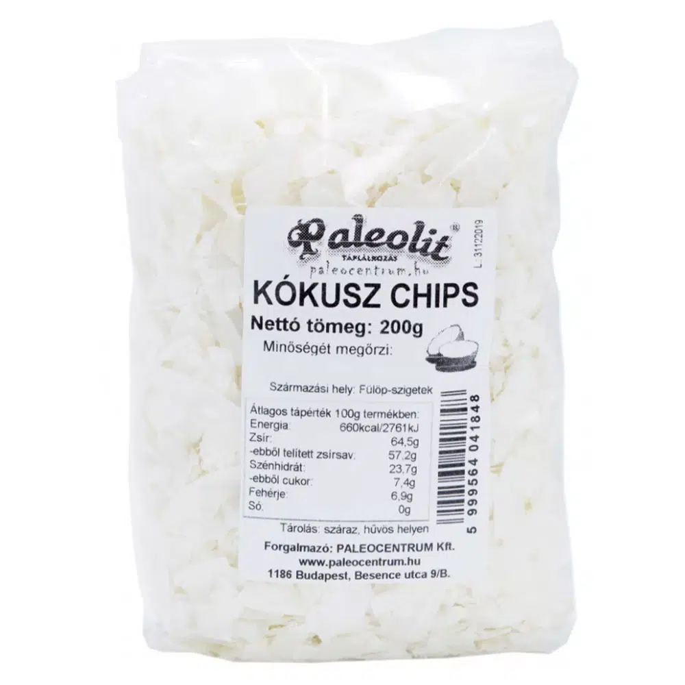 Paleolit Kókusz chips - 200g 1 Paleolit Kókusz chips - 200g