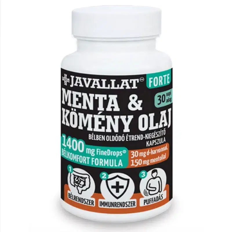 Javallat Forte Menta és Kömény olaj kapszula - 60db 1 Javallat Forte Menta és Kömény olaj kapszula - 60db