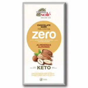 Chocolates Solé ZERO Cukormentes 72% Mandulás Étcsokoládé - 100g