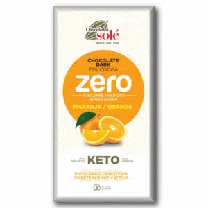 Chocolates Solé ZERO Cukormentes 72% Narancsos Étcsokoládé - 100g
