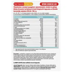 Dr. Herz XXL A-Z 50+ Multivitamin komplex kapszula - 120db 3 Dr. Herz XXL A-Z 50+ Multivitamin komplex kapszula - 120db - Image 2