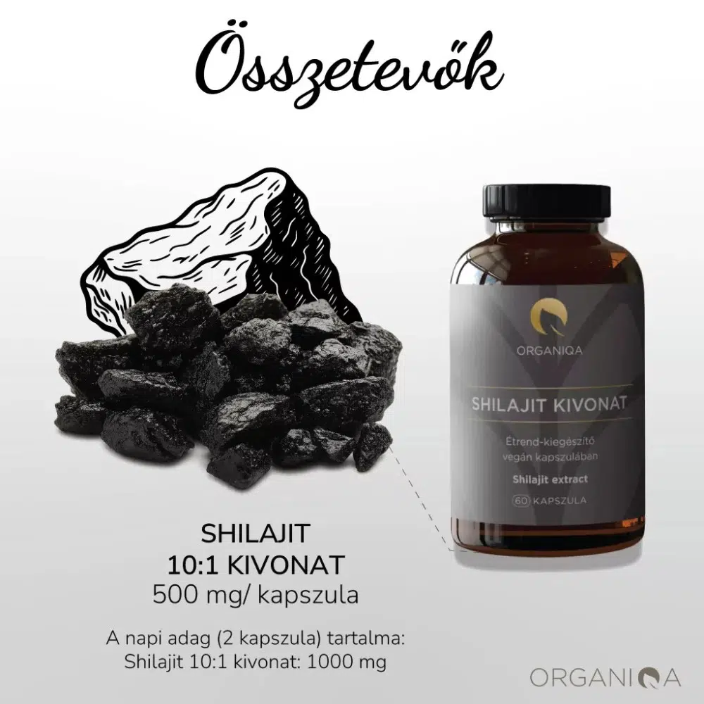 Organiqa Shilajit kivonat kapszula - 60db 2 Organiqa Shilajit kivonat kapszula - 60db - Image 2