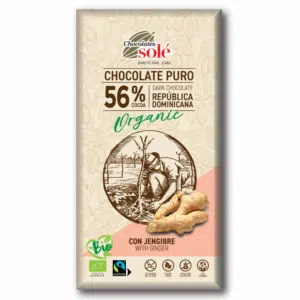 Chocolates Solé 56% Bio Gyömbéres Étcsokoládé - 100g
