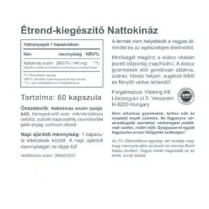 Vitaking Nattokináz Enzim kapszula - 60db 3 Vitaking Nattokináz Enzim kapszula - 60db - Image 2