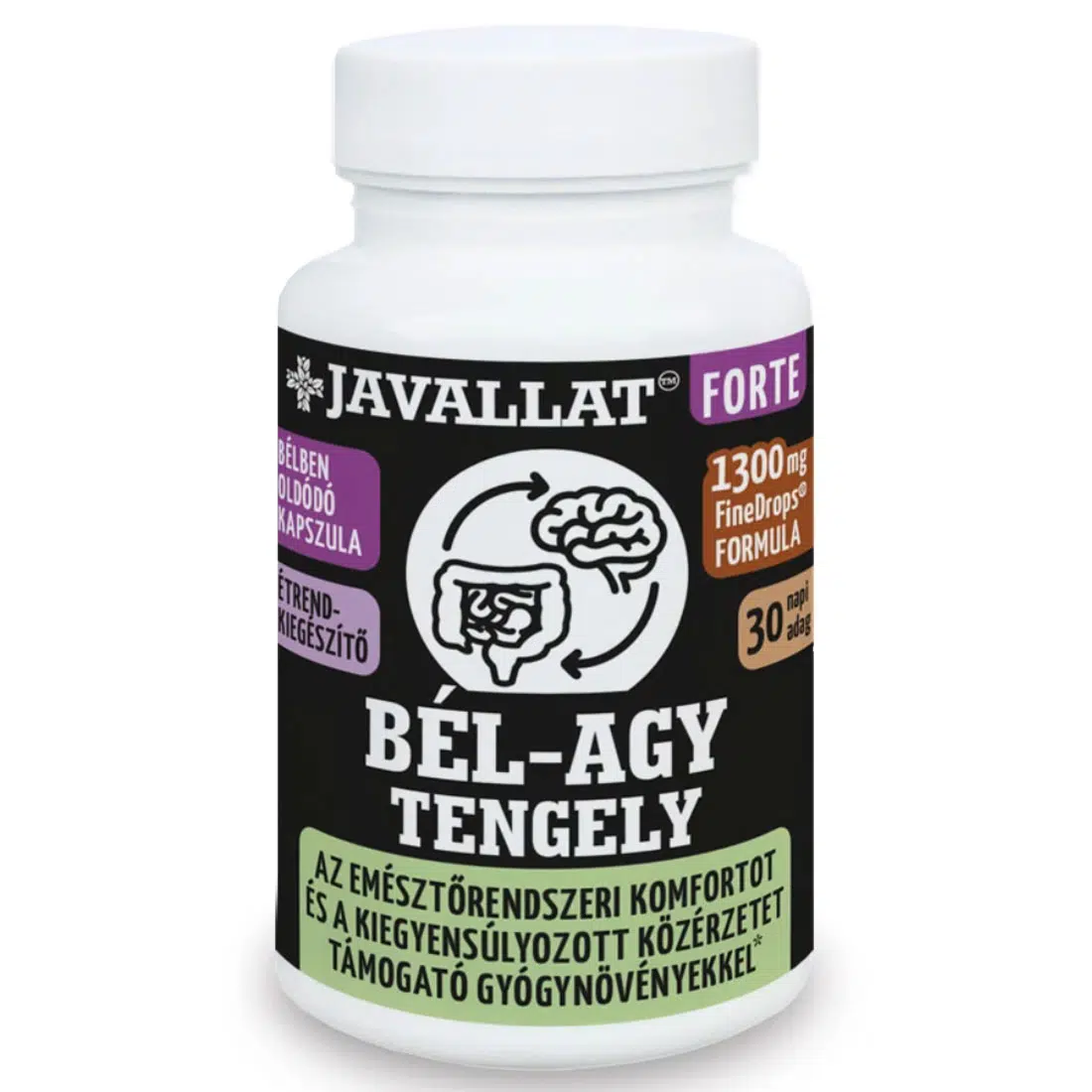 Javallat Forte Bél-Agy tengely kapszula - 60db 1 Javallat Forte Bél-Agy tengely kapszula - 60db