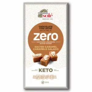 Chocolates Solé ZERO Cukormentes Sós-Karamellás Tejcsokoládé - 100g