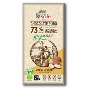 Chocolates Solé 73% Bio Mandulás Étcsokoládé - 150g