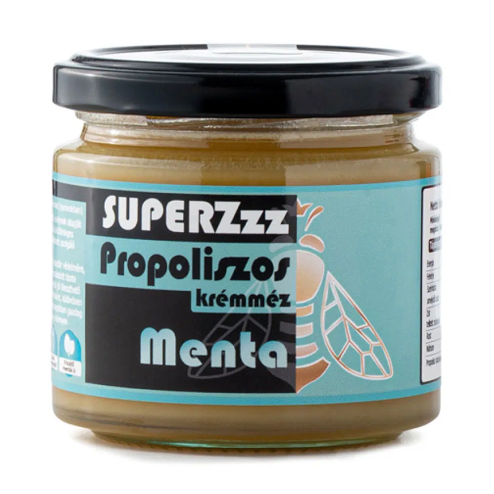 Mézzz SUPERZzz Propoliszos krémméz mentával - 250g 1 Mézzz SUPERZzz Propoliszos krémméz mentával - 250g