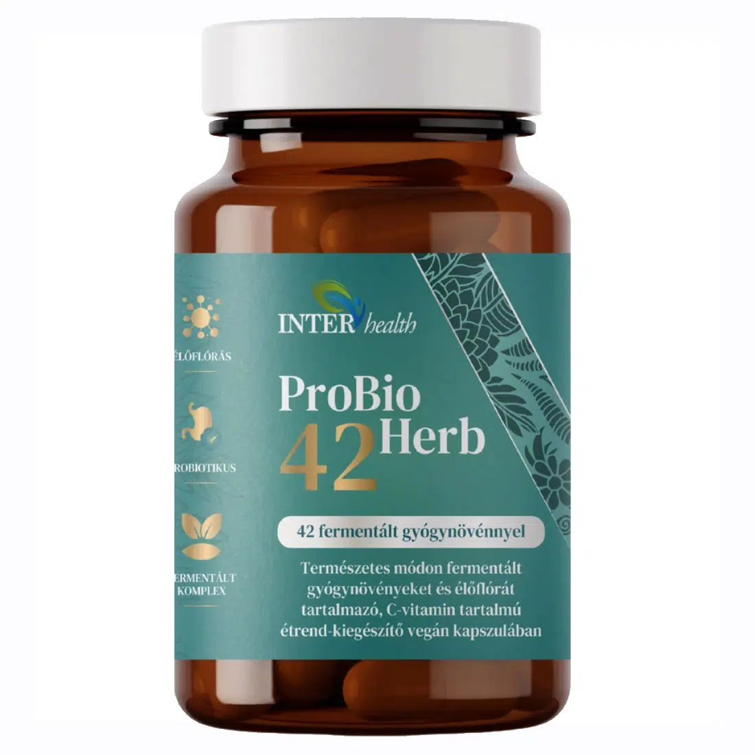 Interhealth ProBioHerb42 Fermentált probiotikus gyógynövény komplex kapszula - 30db 1 Interhealth ProBioHerb42 Fermentált probiotikus gyógynövény komplex kapszula - 30db