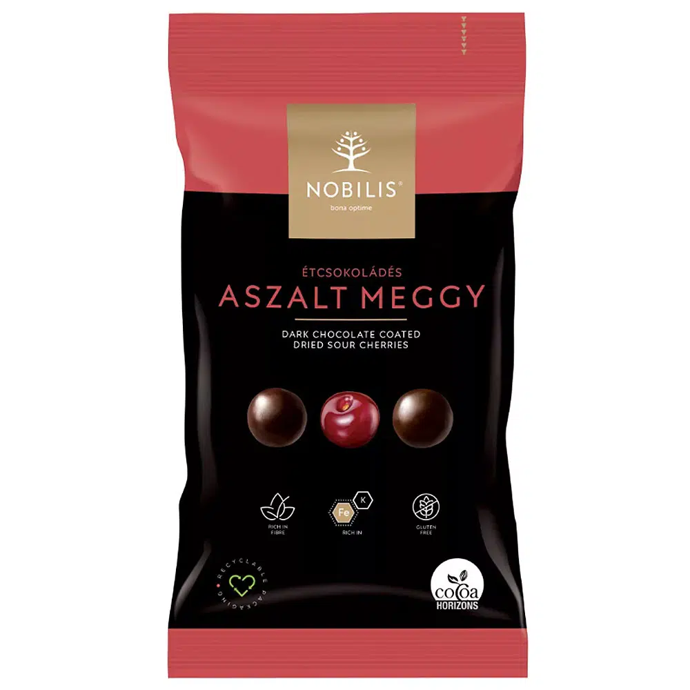 Nobilis aszalt magozott meggy étcsokoládés - 100g 1 Nobilis aszalt magozott meggy étcsokoládés - 100g