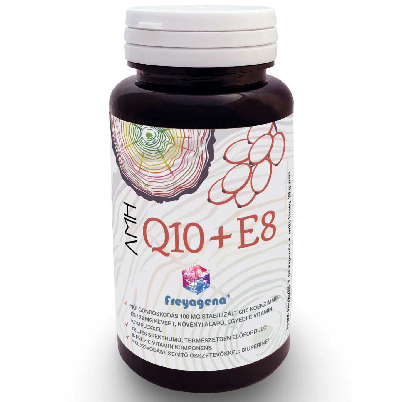 Freyagena AMH Q10+E8 Női gondoskodás kapszula - 60db 1 Freyagena AMH Q10+E8 Női gondoskodás kapszula - 60db