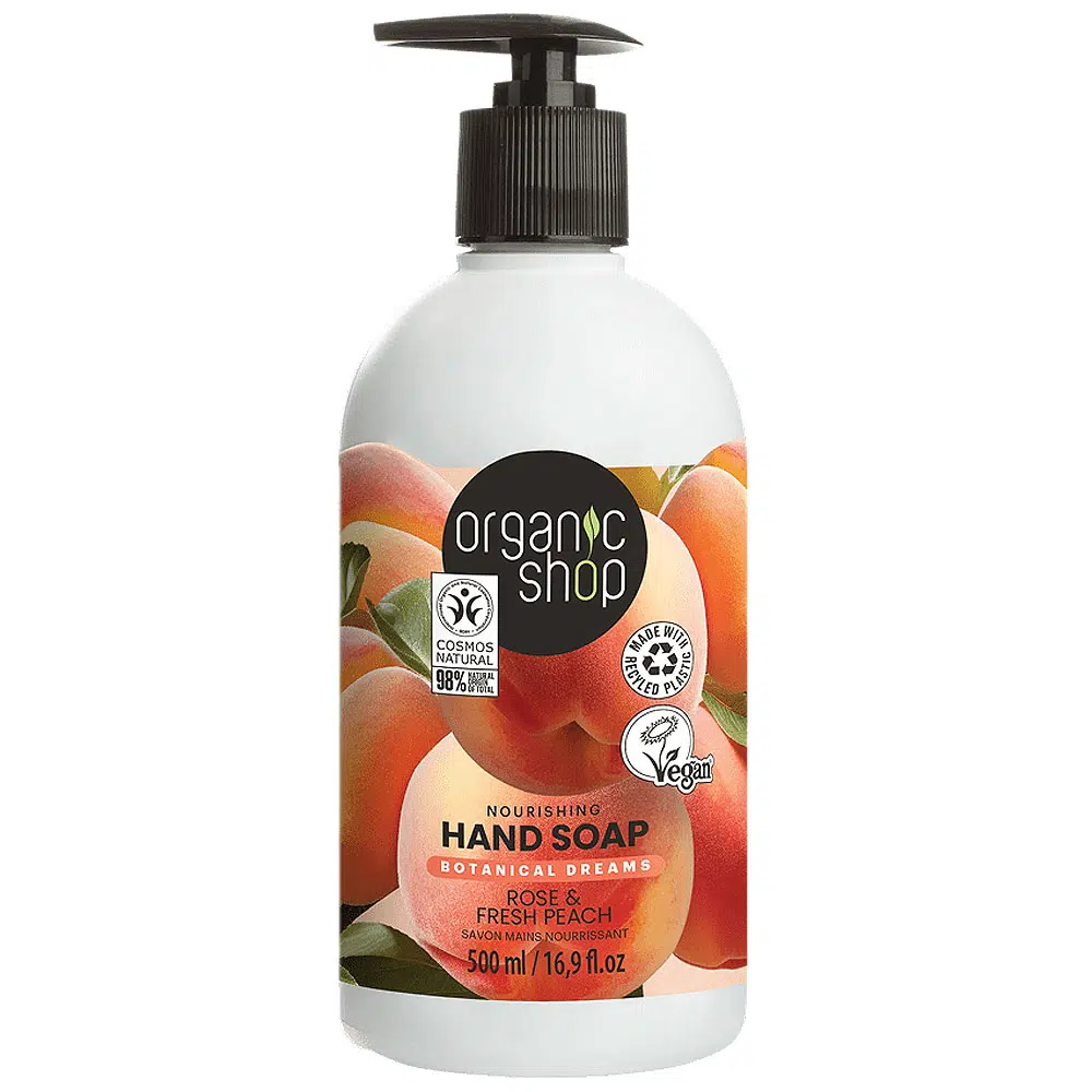 Organic Shop Tápláló folyékony szappan rózsával és őszibarackkal - 500ml 1 Organic Shop Tápláló folyékony szappan rózsával és őszibarackkal - 500ml