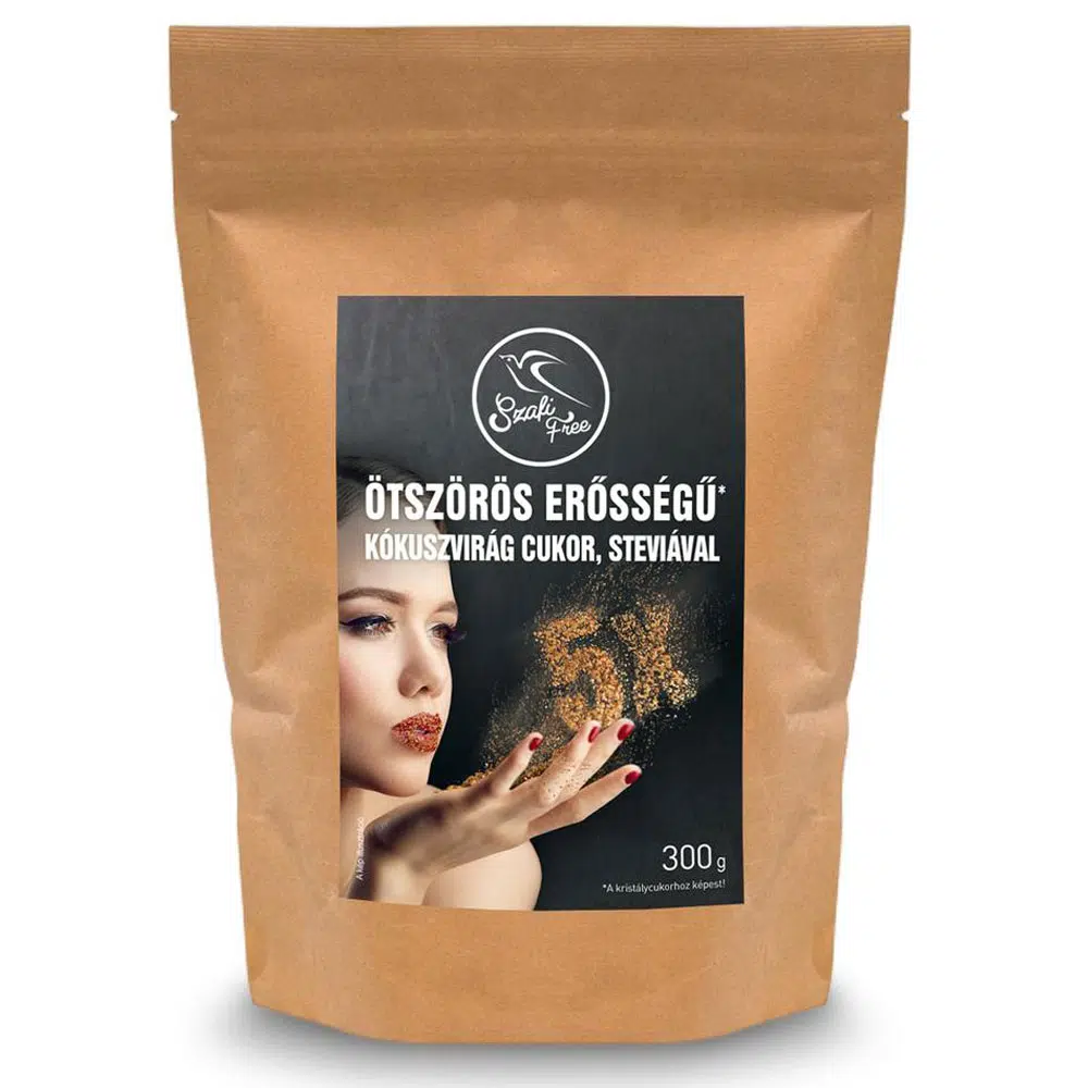 Szafi Free Ötszörös erősségű kókuszvirág cukor steviával - 300 g 1 Szafi Free Ötszörös erősségű kókuszvirág cukor