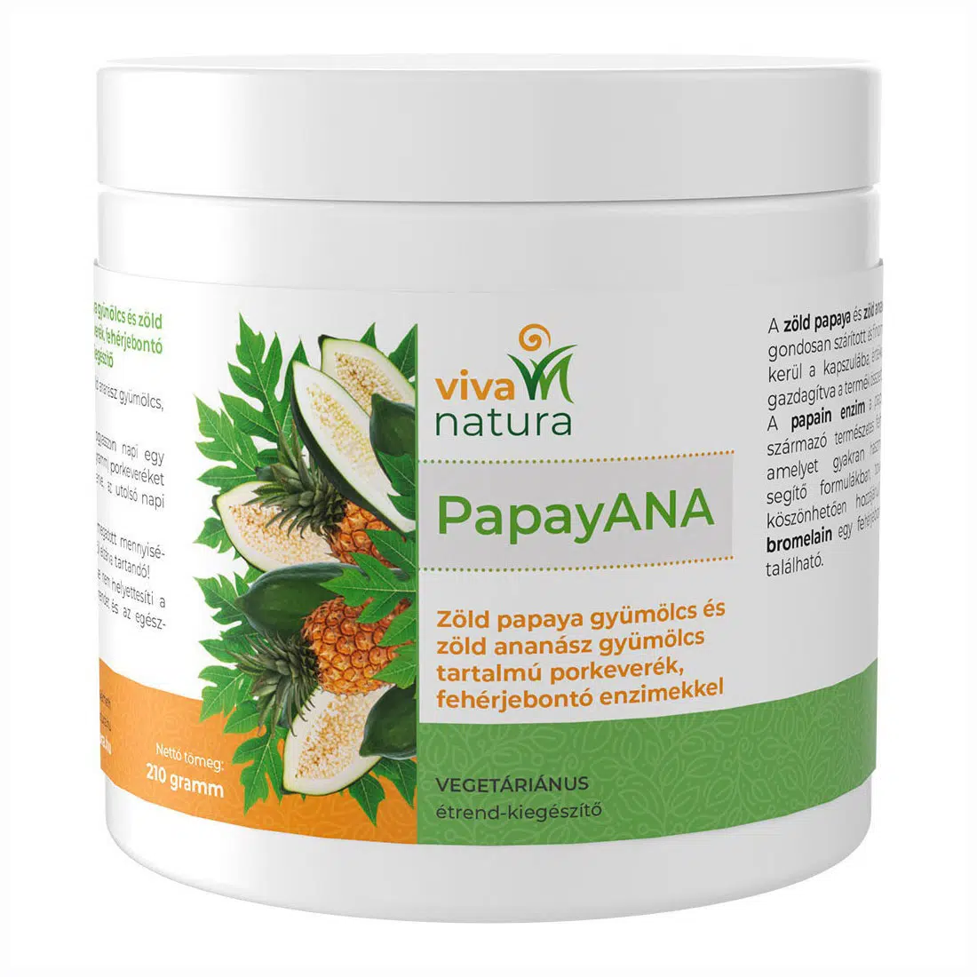 Viva Natura PapayANA porkeverék - 210g 1 Viva Natura PapayANA porkeverék - 210g