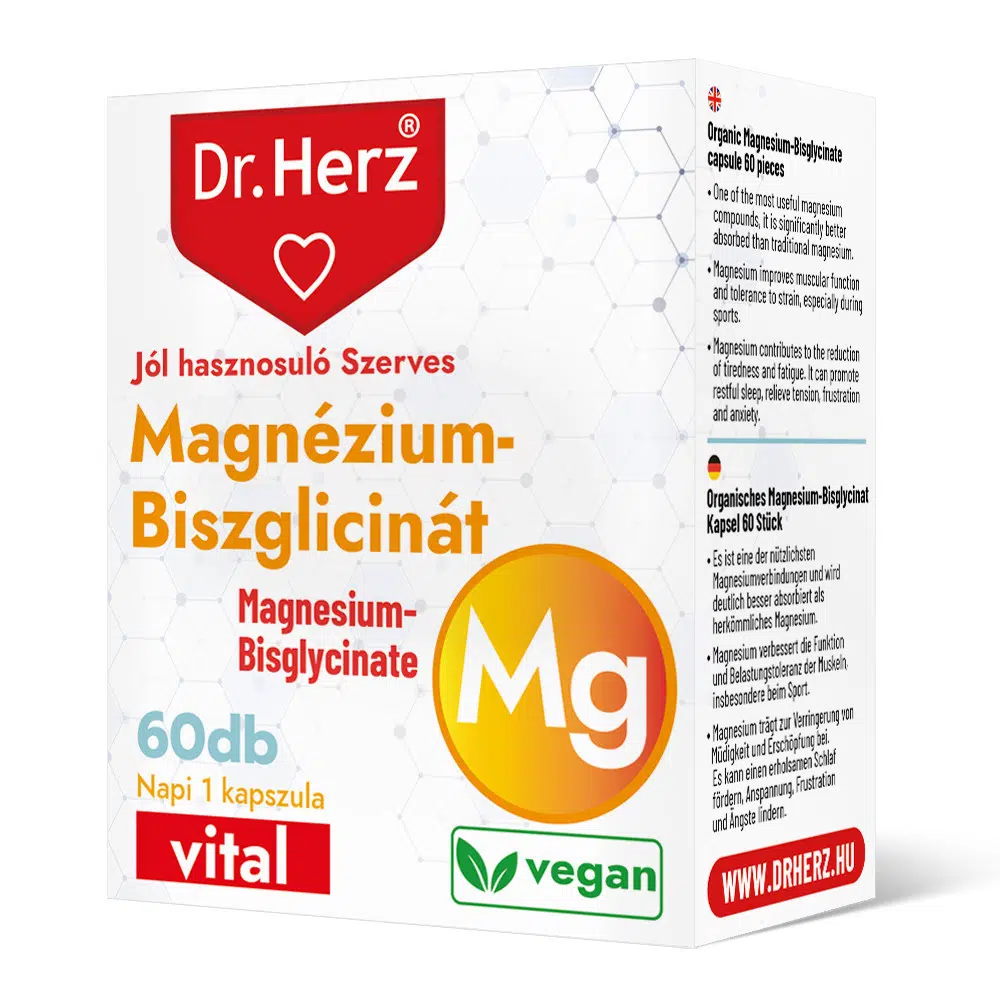 Dr. Herz Magnézium-Biszglicinát kapszula - 60db 1 Dr. Herz Magnézium-Biszglicinát kapszula - 60db
